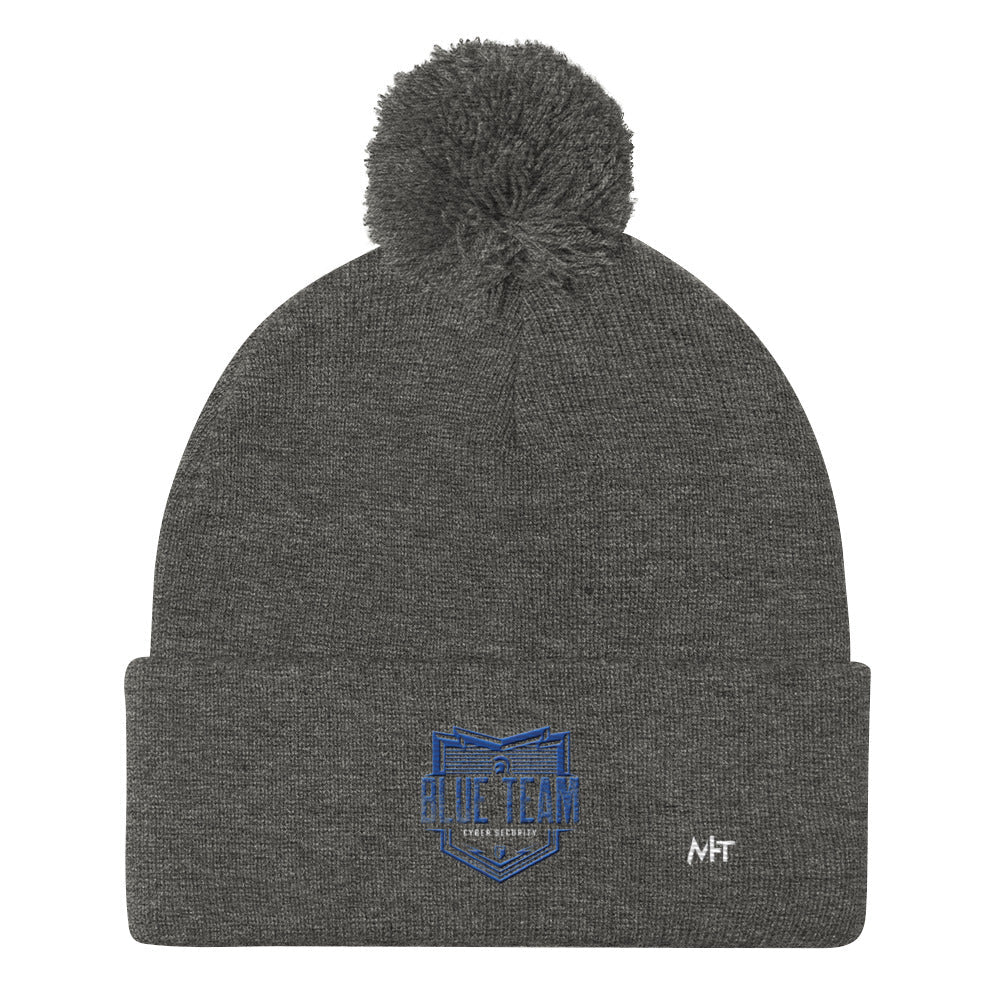 Cyber Security Blue Team V13 - Pom-Pom Beanie by DarkByteGear