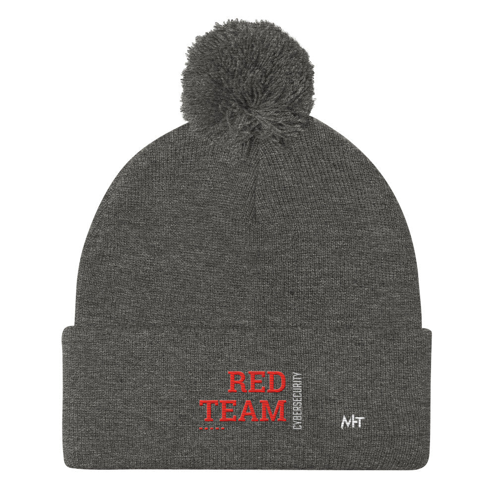 Cyber Security Red Team V12 - Pom-Pom Beanie by DarkByteGear