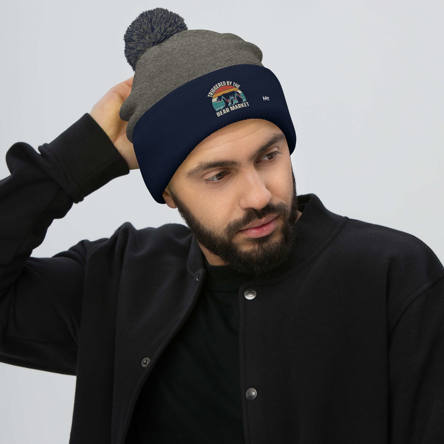 Triggered by the Bear Market - Pom-Pom Beanie by DarkByteGear
