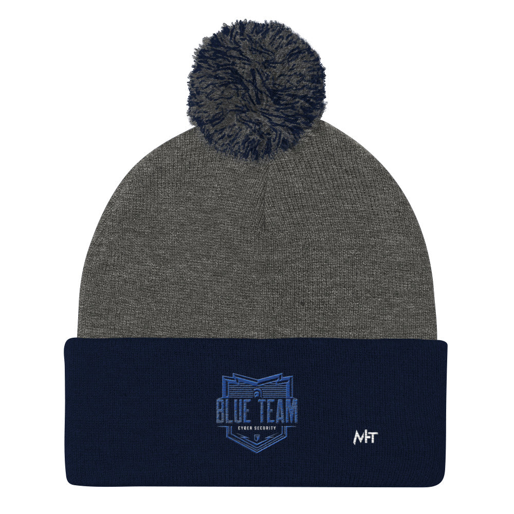 Cyber Security Blue Team V13 - Pom-Pom Beanie by DarkByteGear