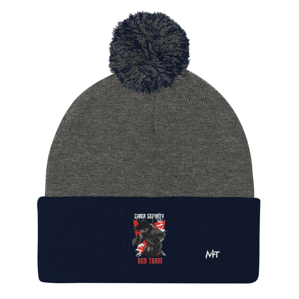 Cyber Security Red Team V3 - Pom-Pom Beanie by DarkByteGear