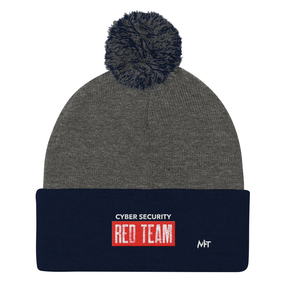 Cyber Security Red Team V1 - Pom-Pom Beanie by DarkByteGear