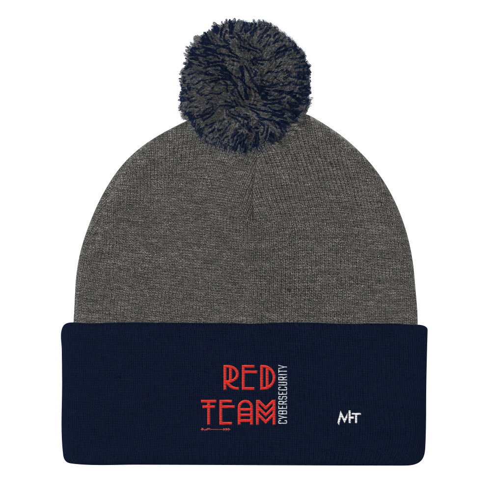 Cyber Security Red Team V5 - Pom-Pom Beanie by DarkByteGear