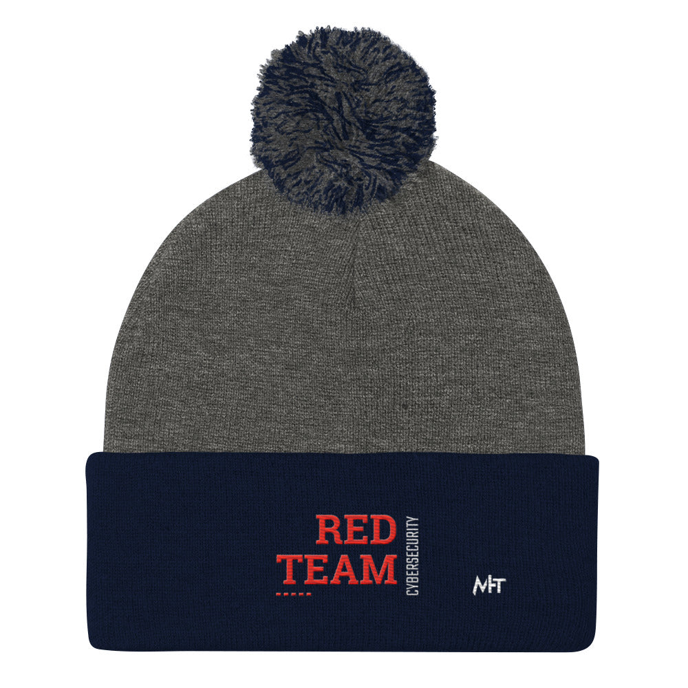 Cyber Security Red Team V12 - Pom-Pom Beanie by DarkByteGear