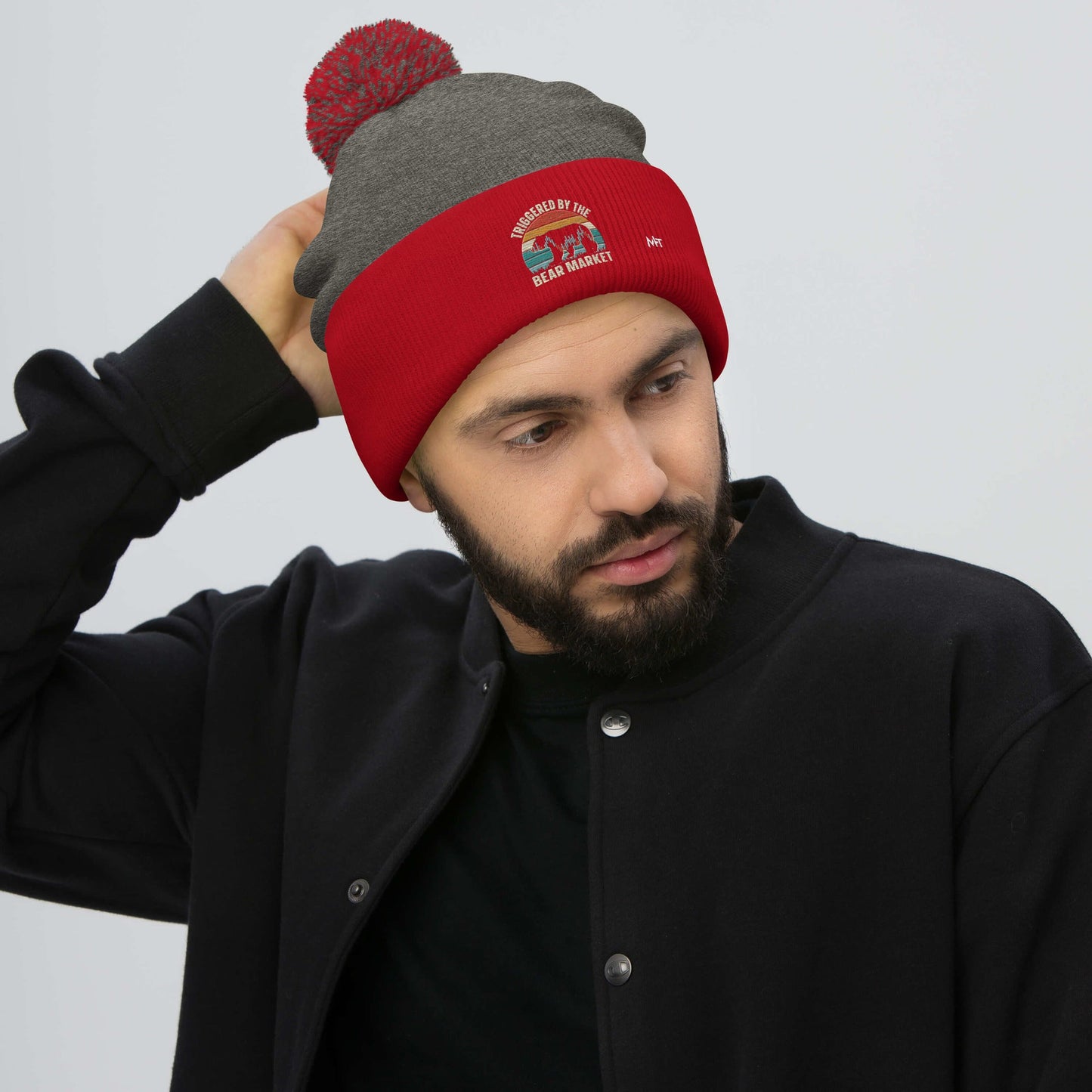 Triggered by the Bear Market - Pom-Pom Beanie by DarkByteGear