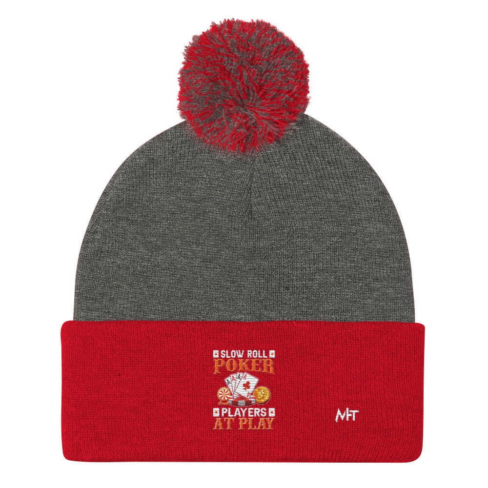 Slow Roll Poker; Players at Play - Pom-Pom Beanie by DarkByteGear