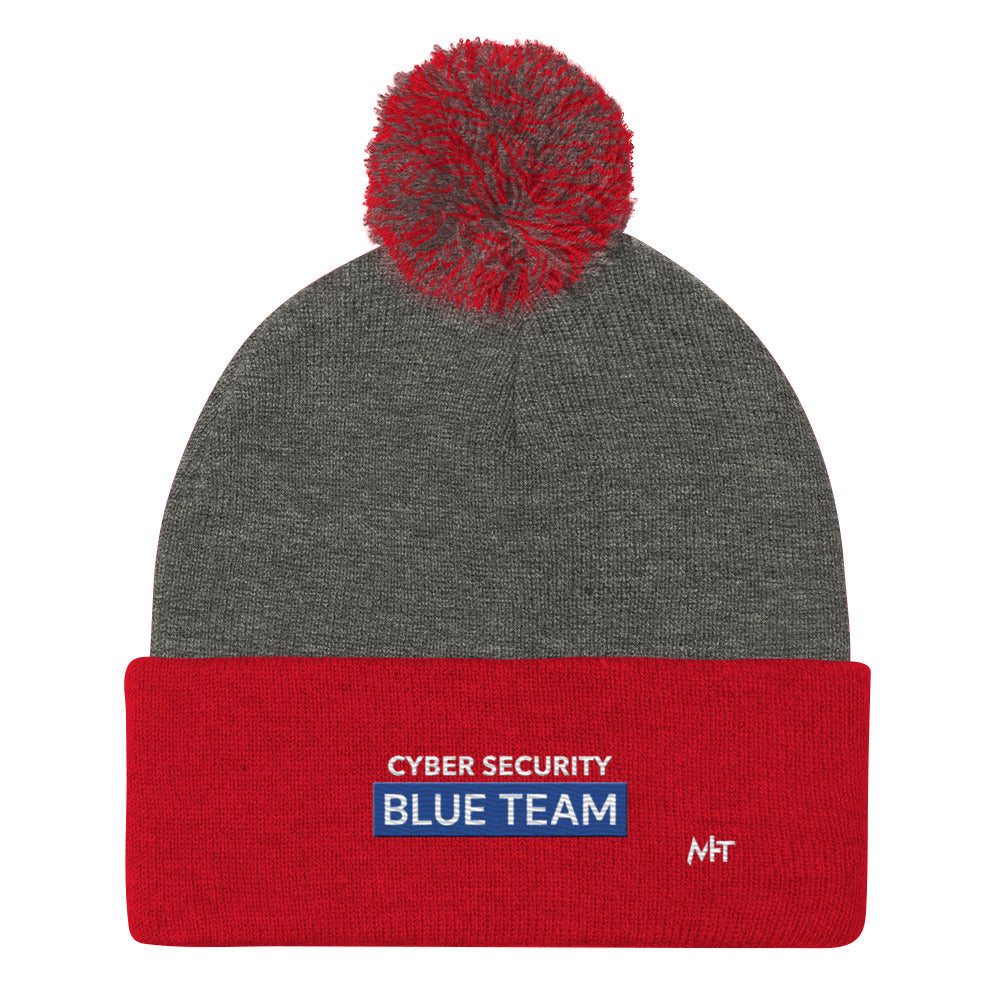 Cyber Security Blue Team V7 - Pom-Pom Beanie by DarkByteGear