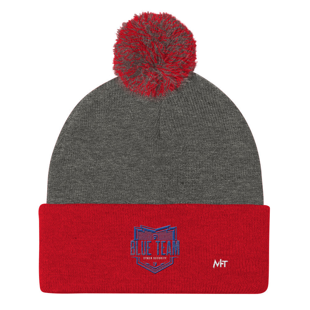 Cyber Security Blue Team V13 - Pom-Pom Beanie by DarkByteGear