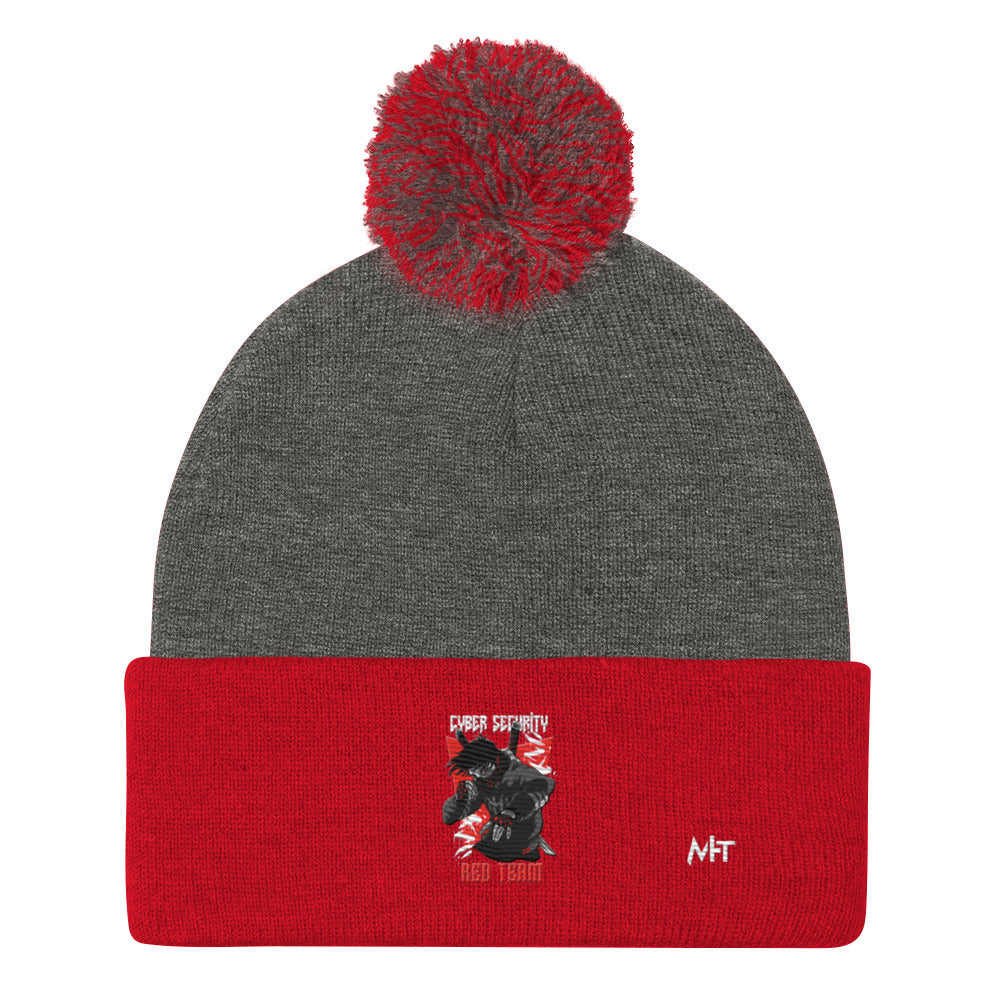 Cyber Security Red Team V3 - Pom-Pom Beanie by DarkByteGear