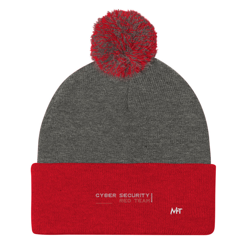 Cyber Security Red Team V2 - Pom-Pom Beanie by DarkByteGear