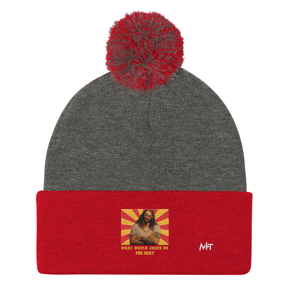 What would Jesus do for 0day v1 - Pom-Pom Beanie by DarkByteGear
