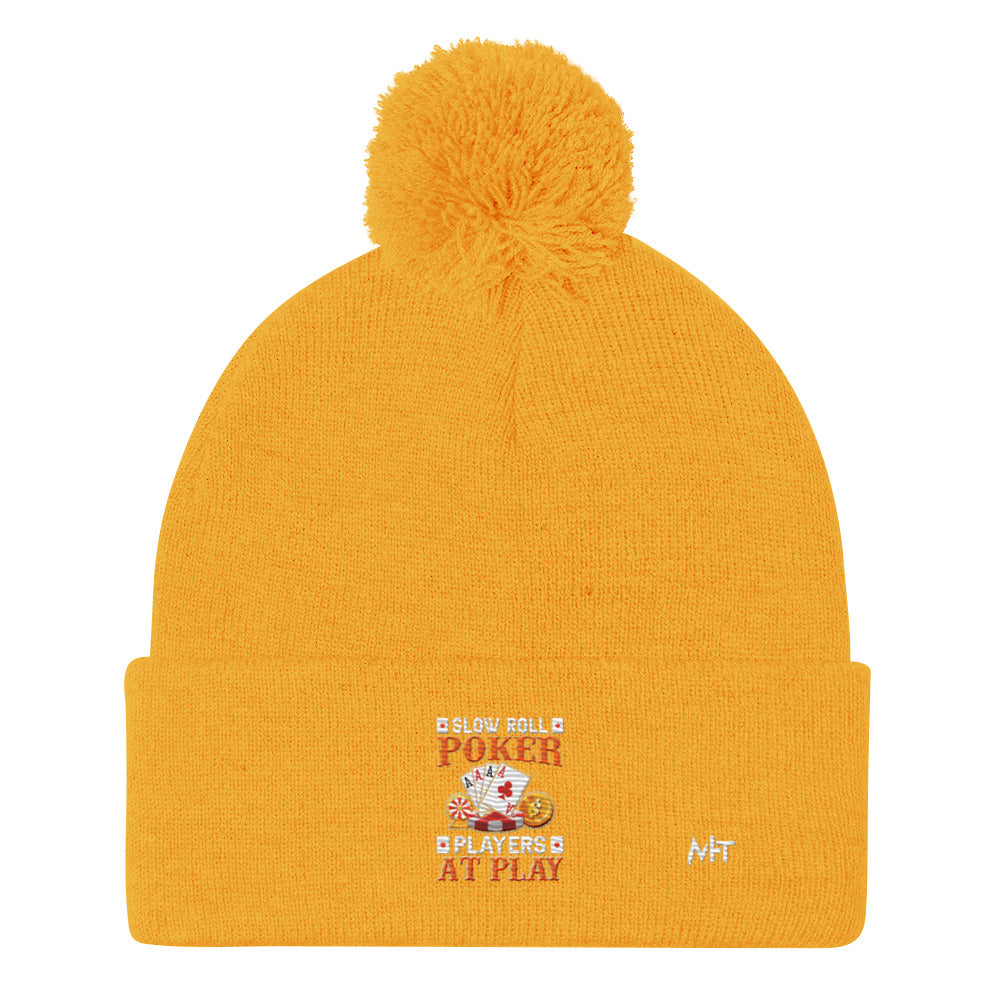 Slow Roll Poker; Players at Play - Pom-Pom Beanie by DarkByteGear