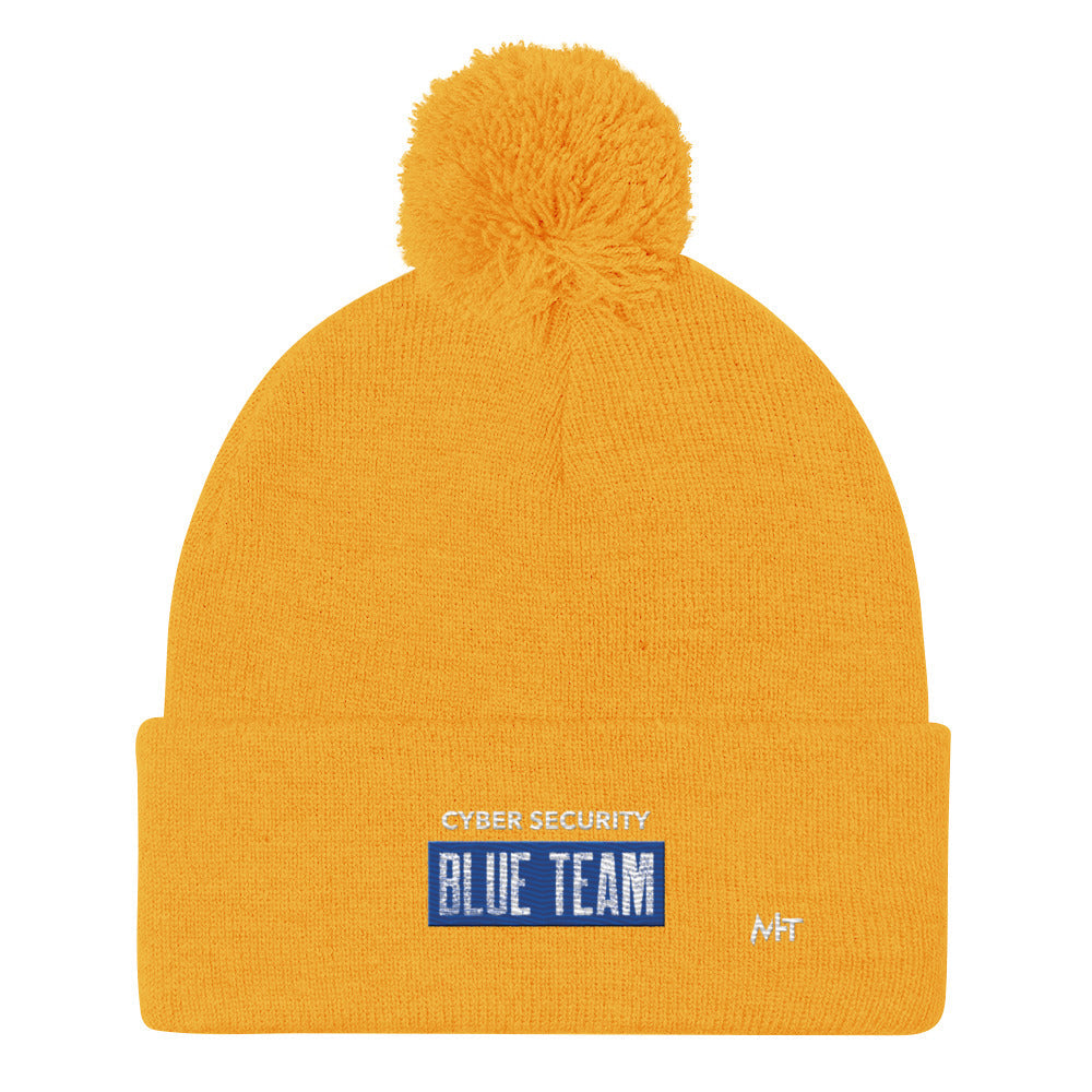 Cyber Security Blue Team V5 - Pom-Pom Beanie by DarkByteGear