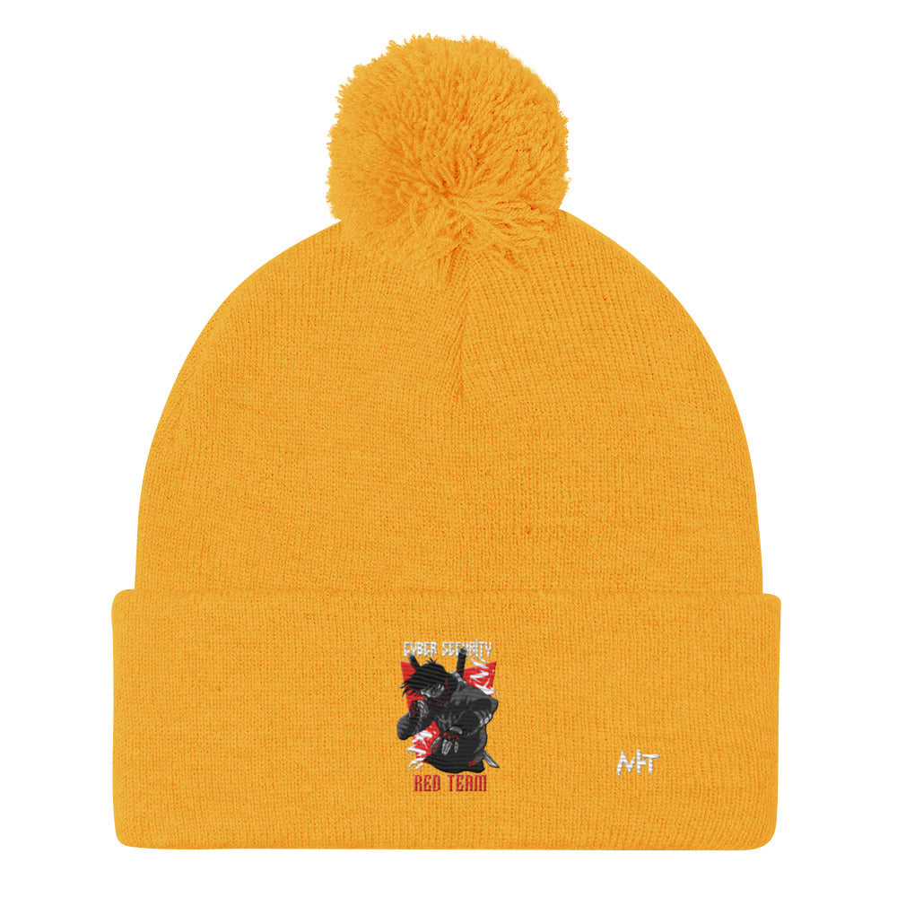Cyber Security Red Team V3 - Pom-Pom Beanie by DarkByteGear