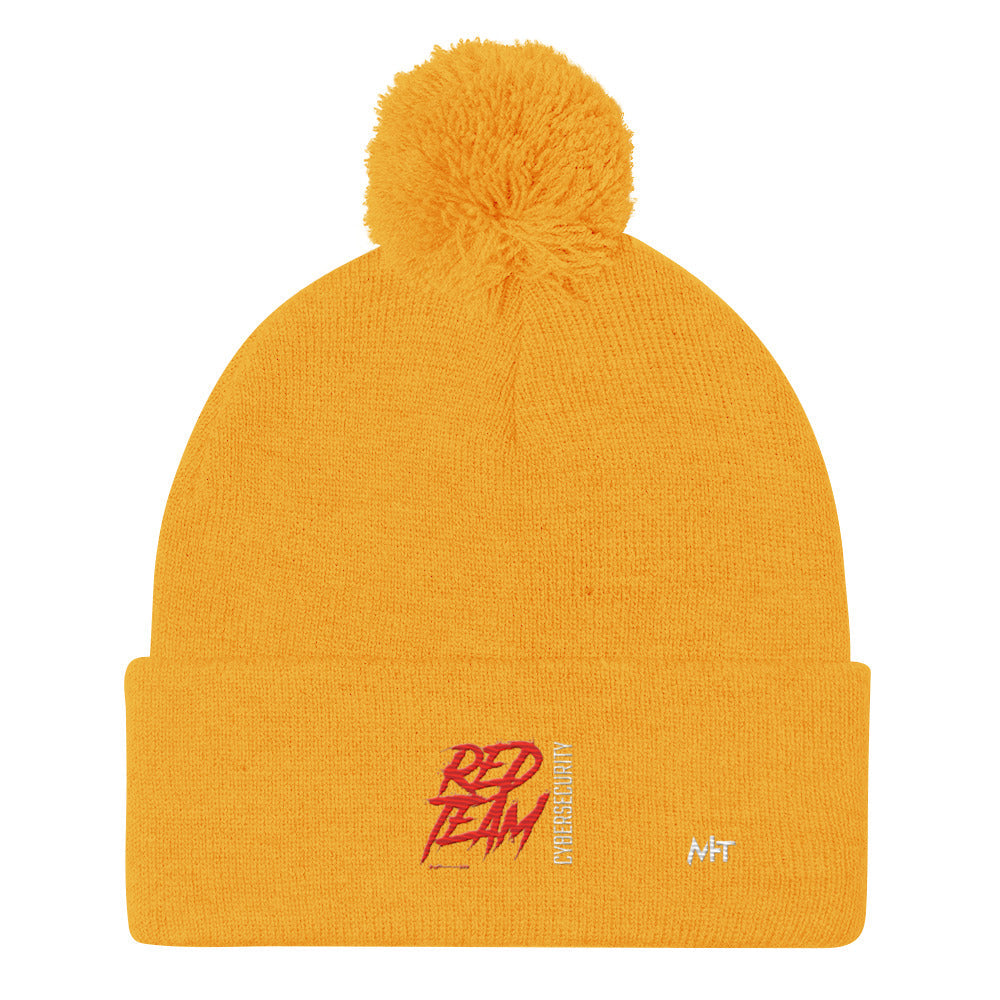 Cyber Security Red Team V6 - Pom-Pom Beanie by DarkByteGear