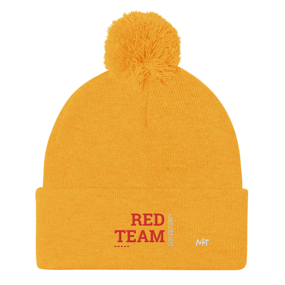 Cyber Security Red Team V12 - Pom-Pom Beanie by DarkByteGear