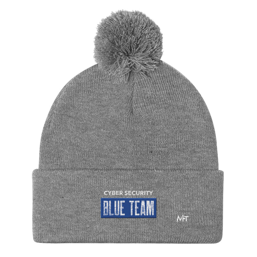 Cyber Security Blue Team V5 - Pom-Pom Beanie by DarkByteGear