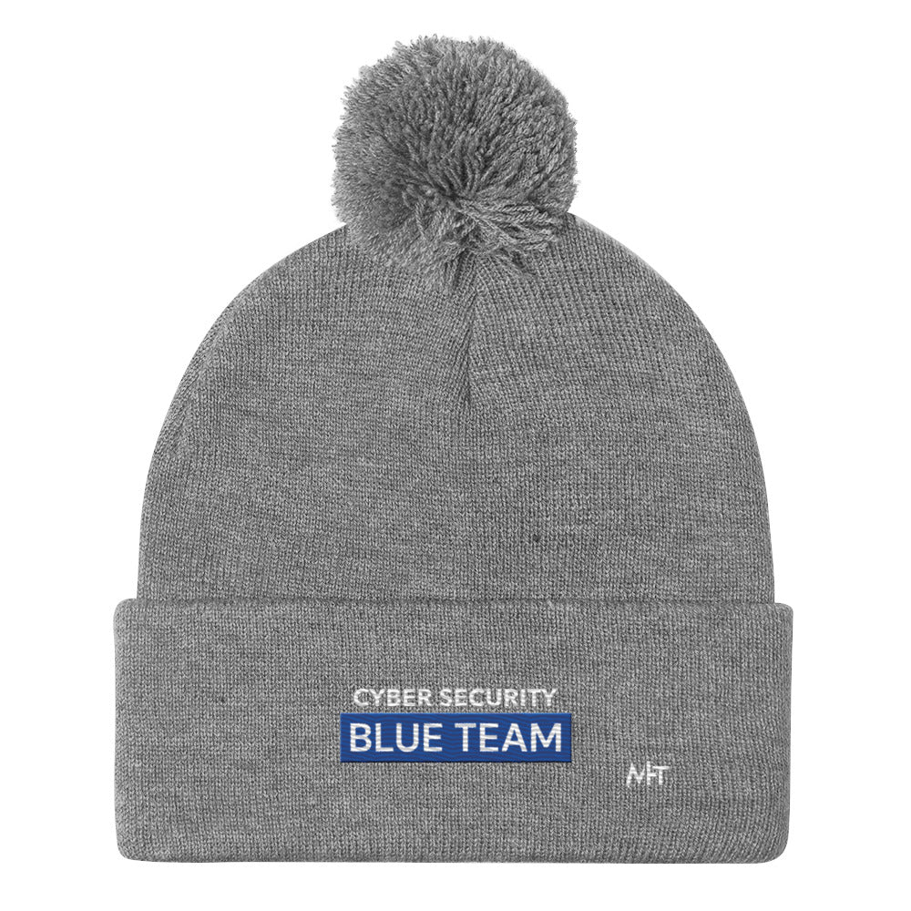Cyber Security Blue Team V7 - Pom-Pom Beanie by DarkByteGear