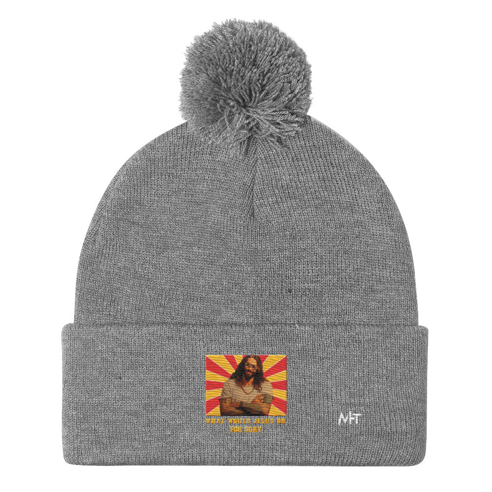 What would Jesus do for 0day v1 - Pom-Pom Beanie by DarkByteGear