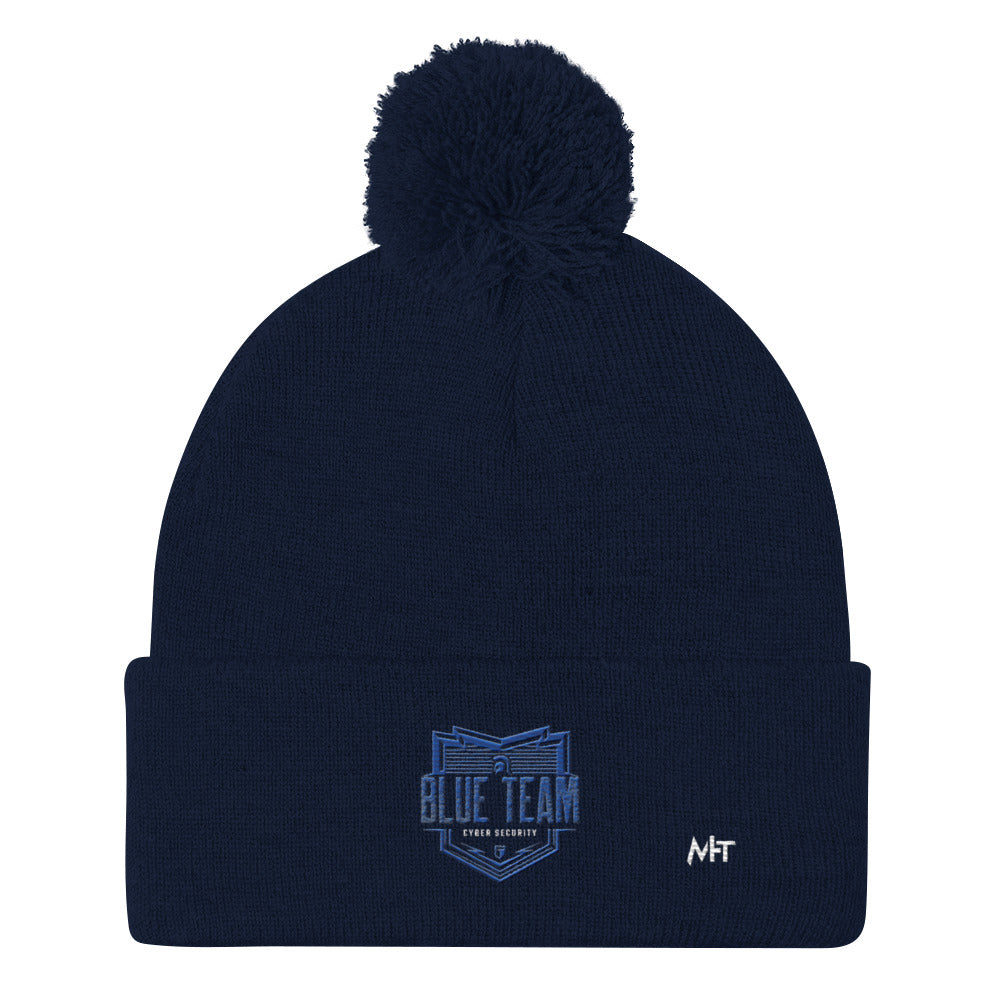 Cyber Security Blue Team V13 - Pom-Pom Beanie by DarkByteGear