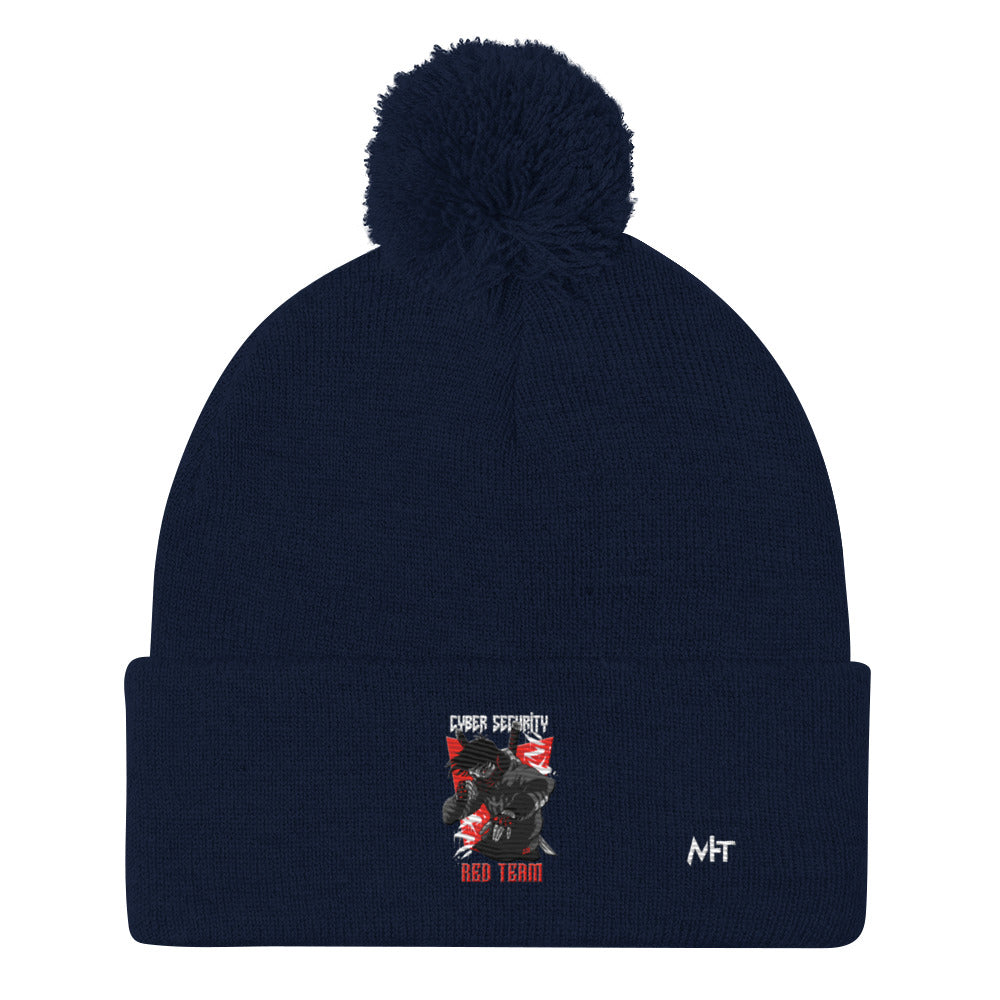 Cyber Security Red Team V3 - Pom-Pom Beanie by DarkByteGear
