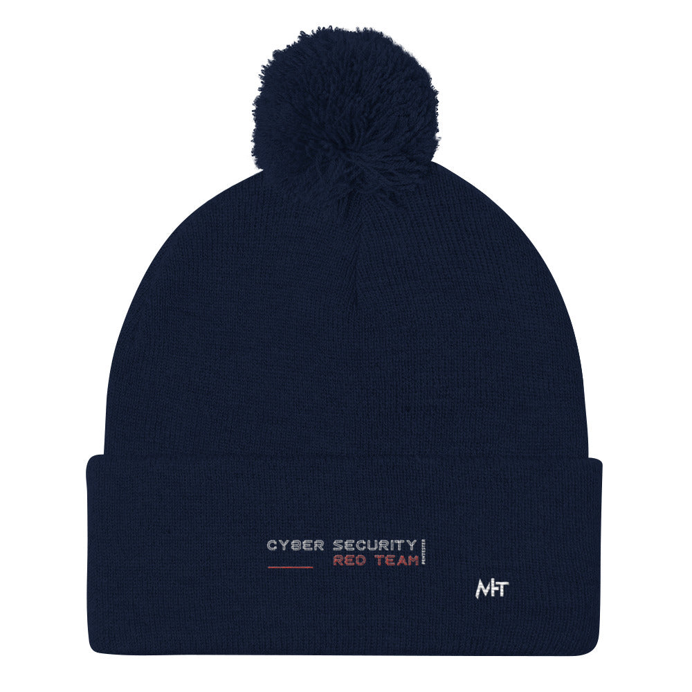 Cyber Security Red Team V2 - Pom-Pom Beanie by DarkByteGear
