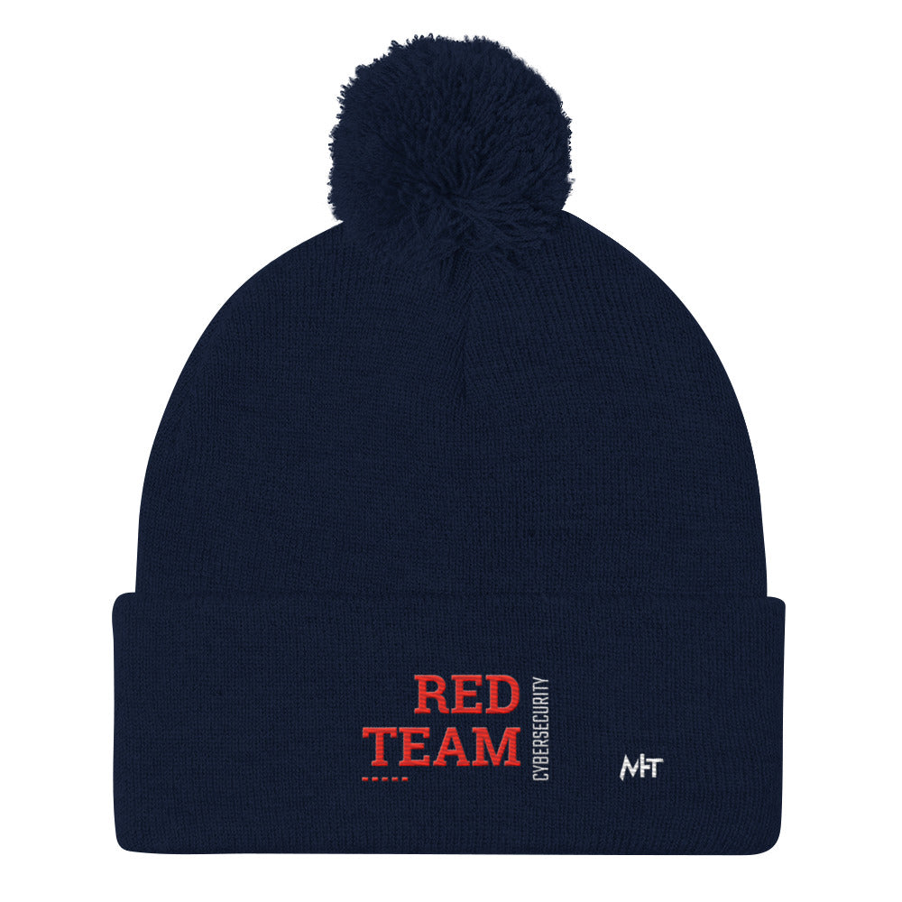 Cyber Security Red Team V12 - Pom-Pom Beanie by DarkByteGear