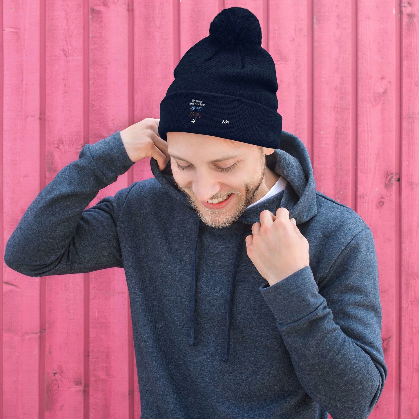 Air, Water, Earth, Fire, Root - Pom-Pom Beanie by DarkByteGear