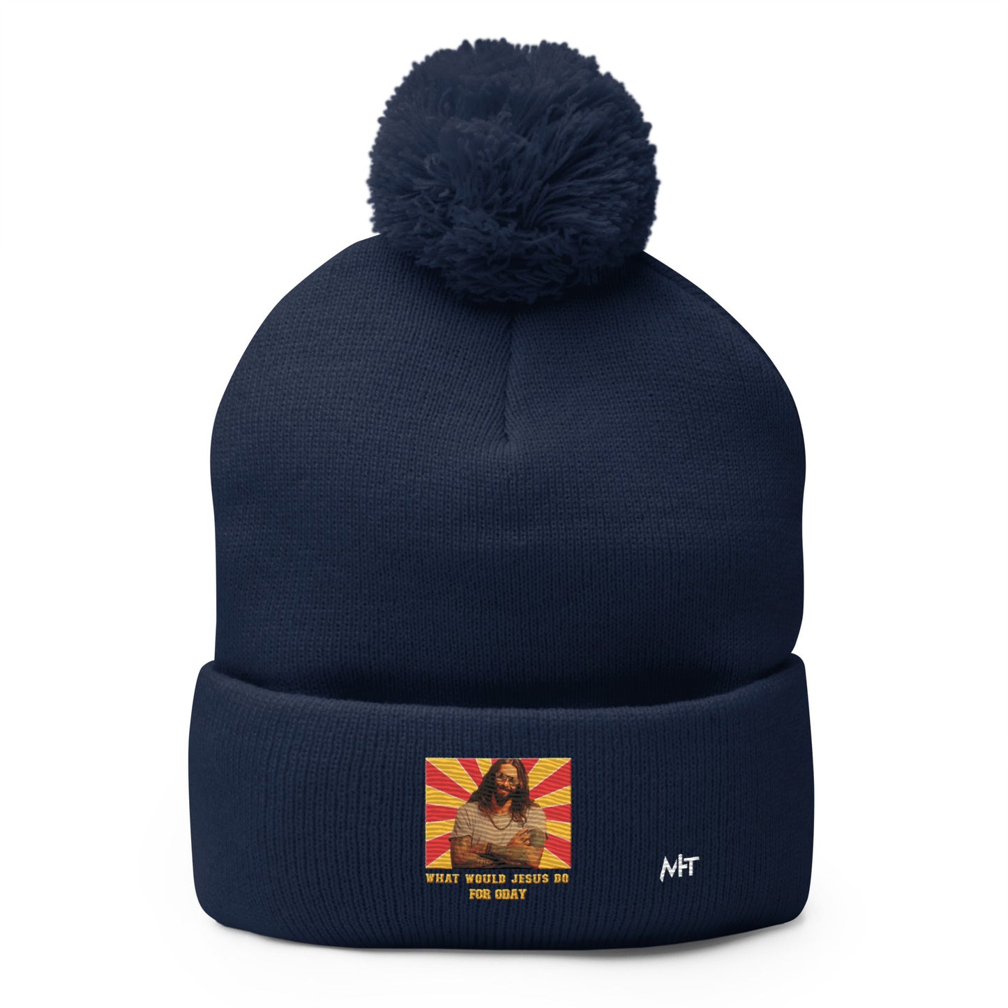 What would Jesus do for 0day v1 - Pom-Pom Beanie by DarkByteGear