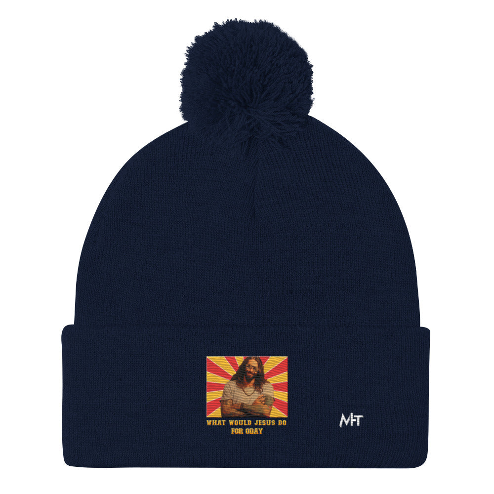 What would Jesus do for 0day v1 - Pom-Pom Beanie by DarkByteGear