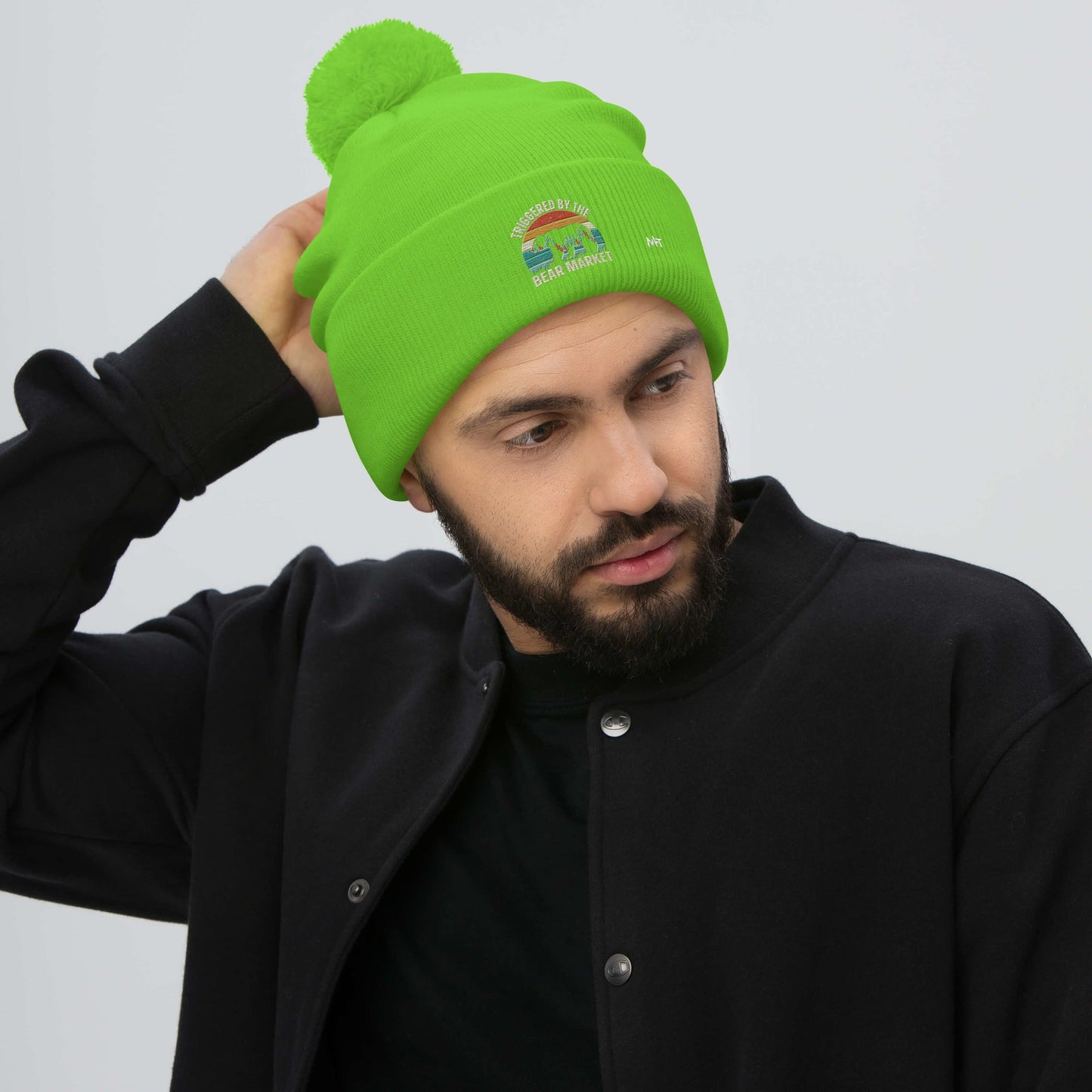 Triggered by the Bear Market - Pom-Pom Beanie by DarkByteGear