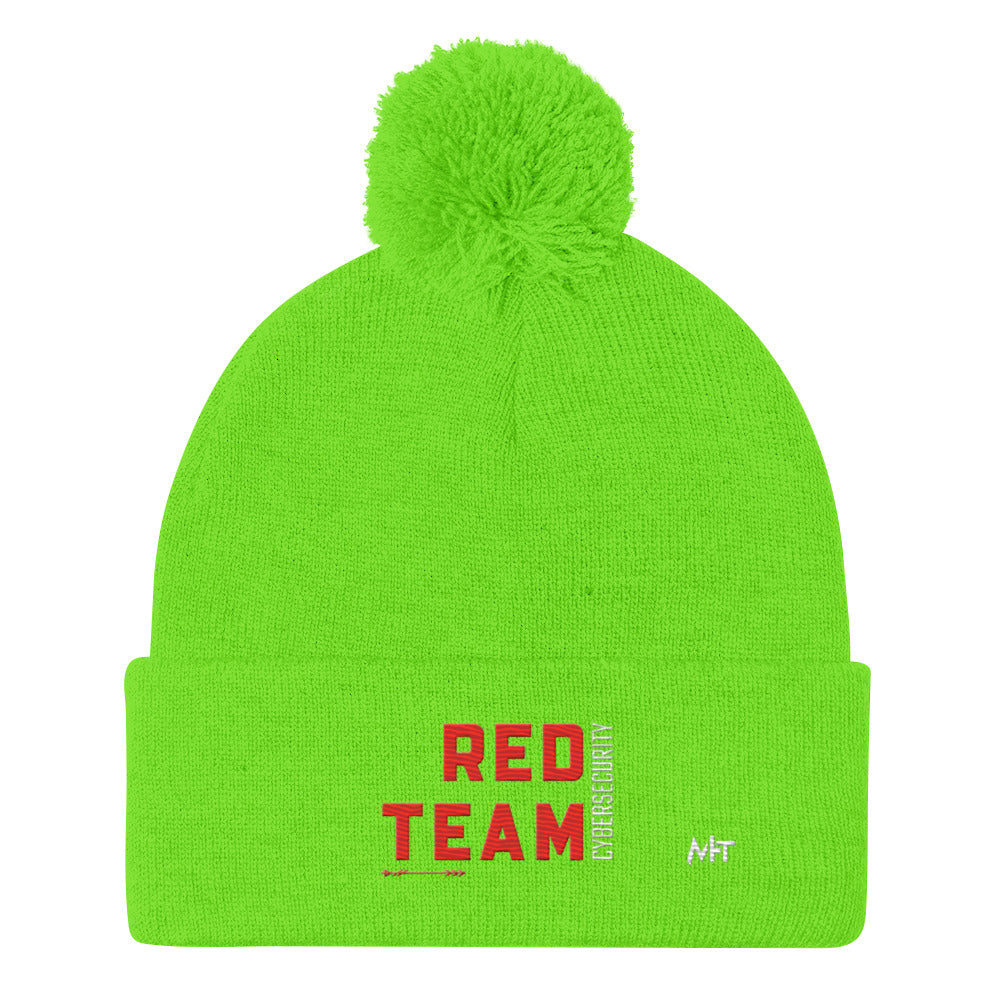 Cyber Security Red Team V8 - Pom-Pom Beanie by DarkByteGear