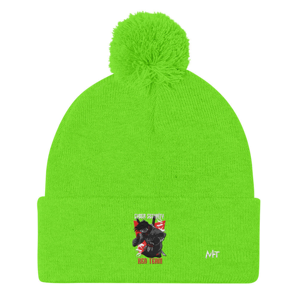 Cyber Security Red Team V3 - Pom-Pom Beanie by DarkByteGear