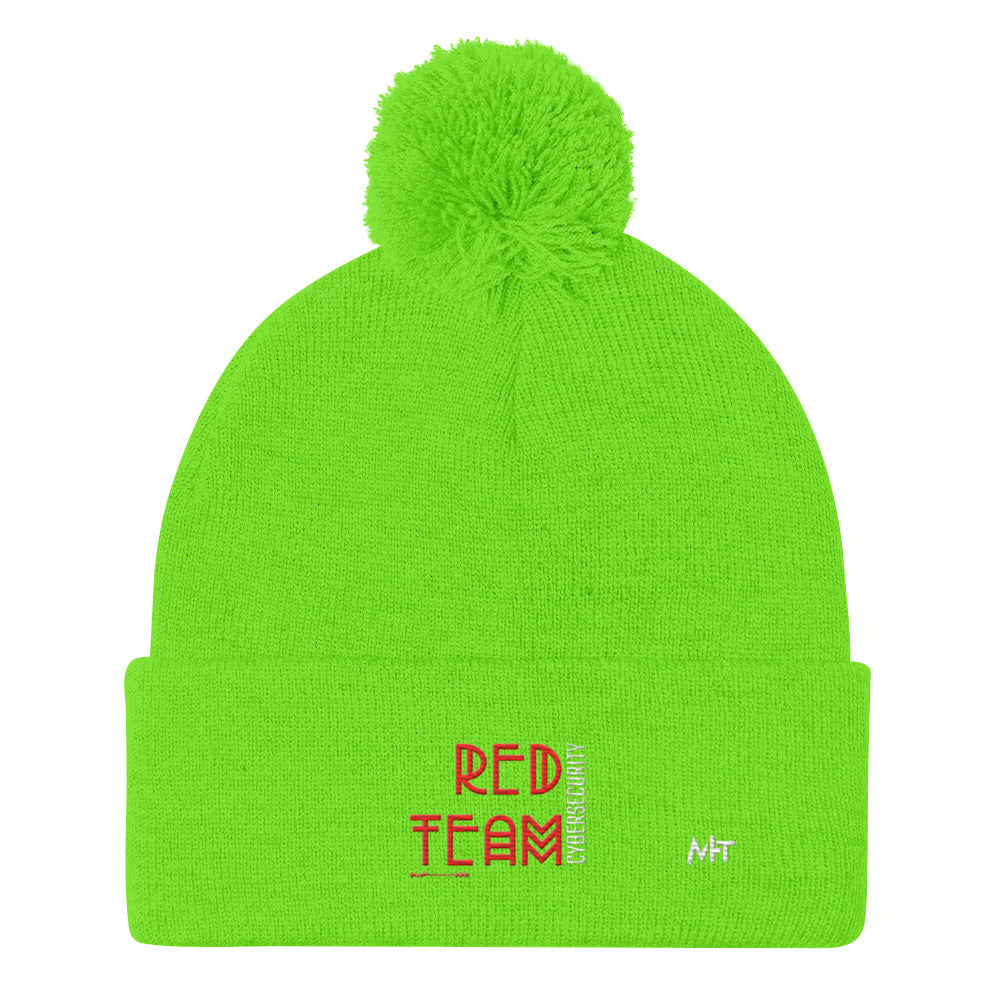 Cyber Security Red Team V5 - Pom-Pom Beanie by DarkByteGear