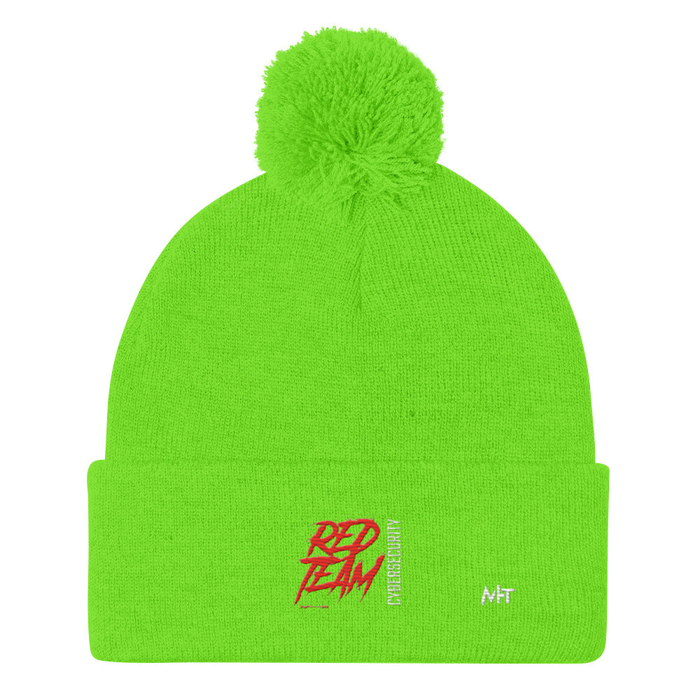 Cyber Security Red Team V6 - Pom-Pom Beanie by DarkByteGear