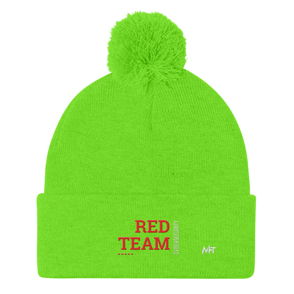 Cyber Security Red Team V12 - Pom-Pom Beanie by DarkByteGear