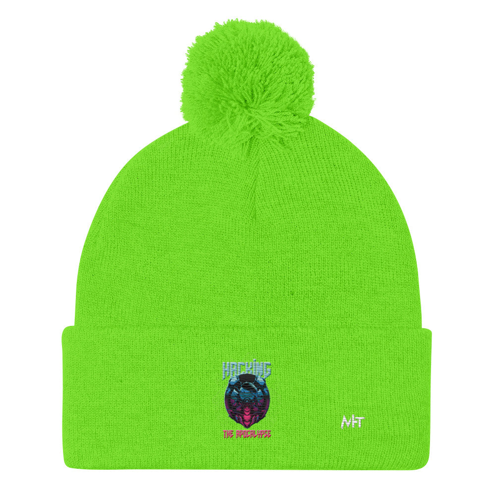Hacking the apocalypse V2 - Pom-Pom Beanie by DarkByteGear