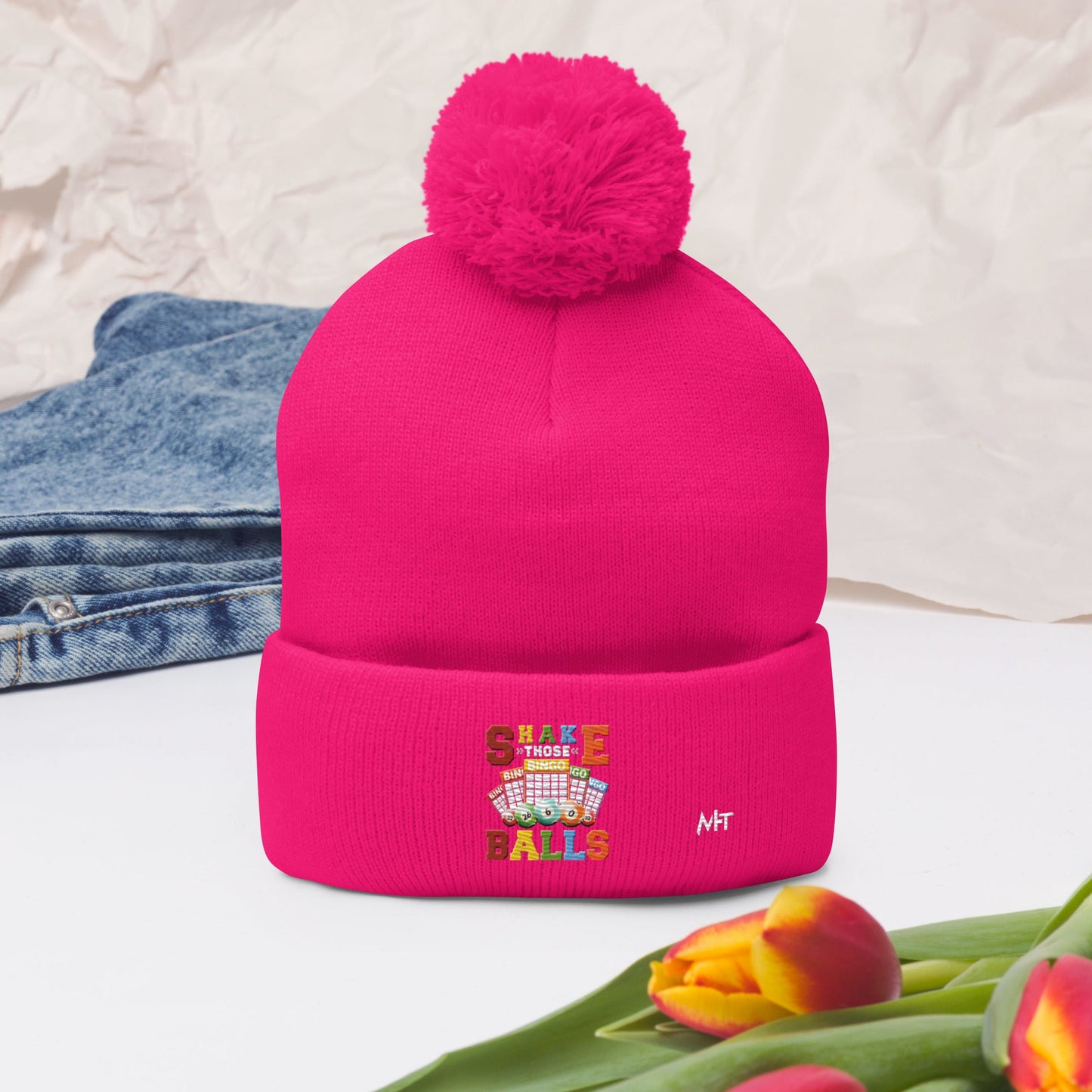 Shake those Bingo Balls - Pom-Pom Beanie by DarkByteGear