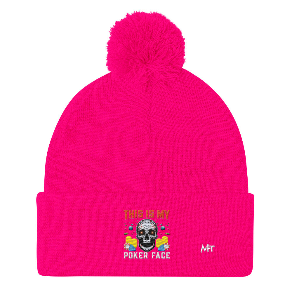 This is My Poker Face - Pom-Pom Beanie by DarkByteGear