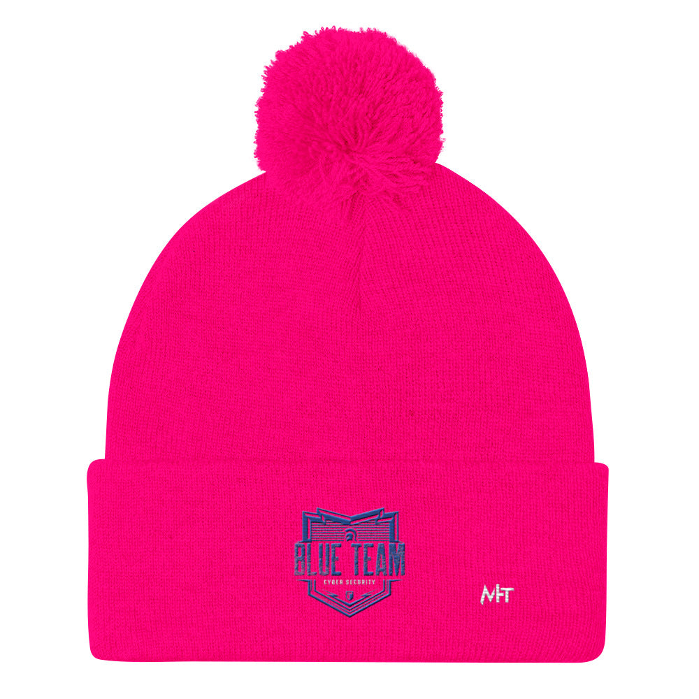 Cyber Security Blue Team V13 - Pom-Pom Beanie by DarkByteGear