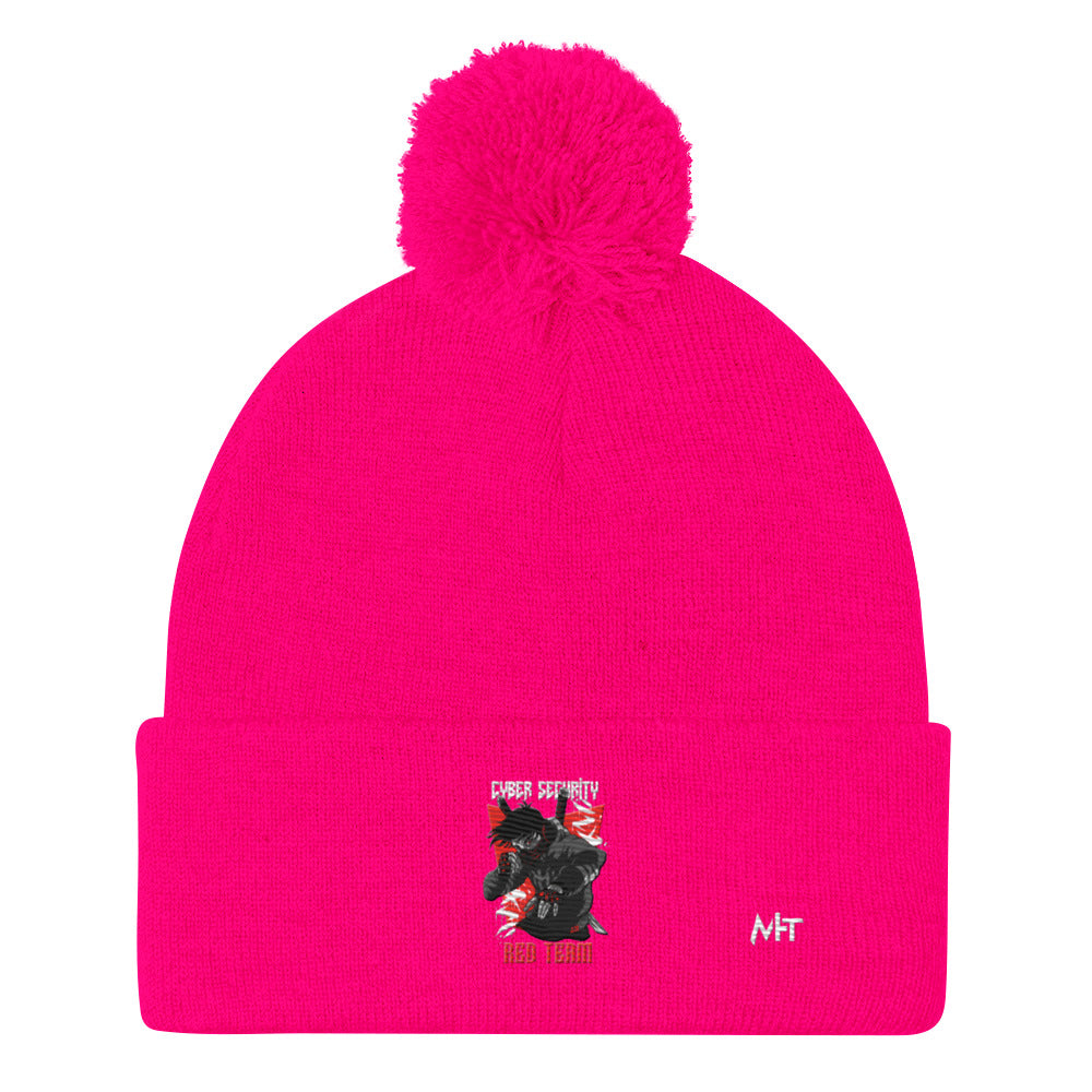 Cyber Security Red Team V3 - Pom-Pom Beanie by DarkByteGear