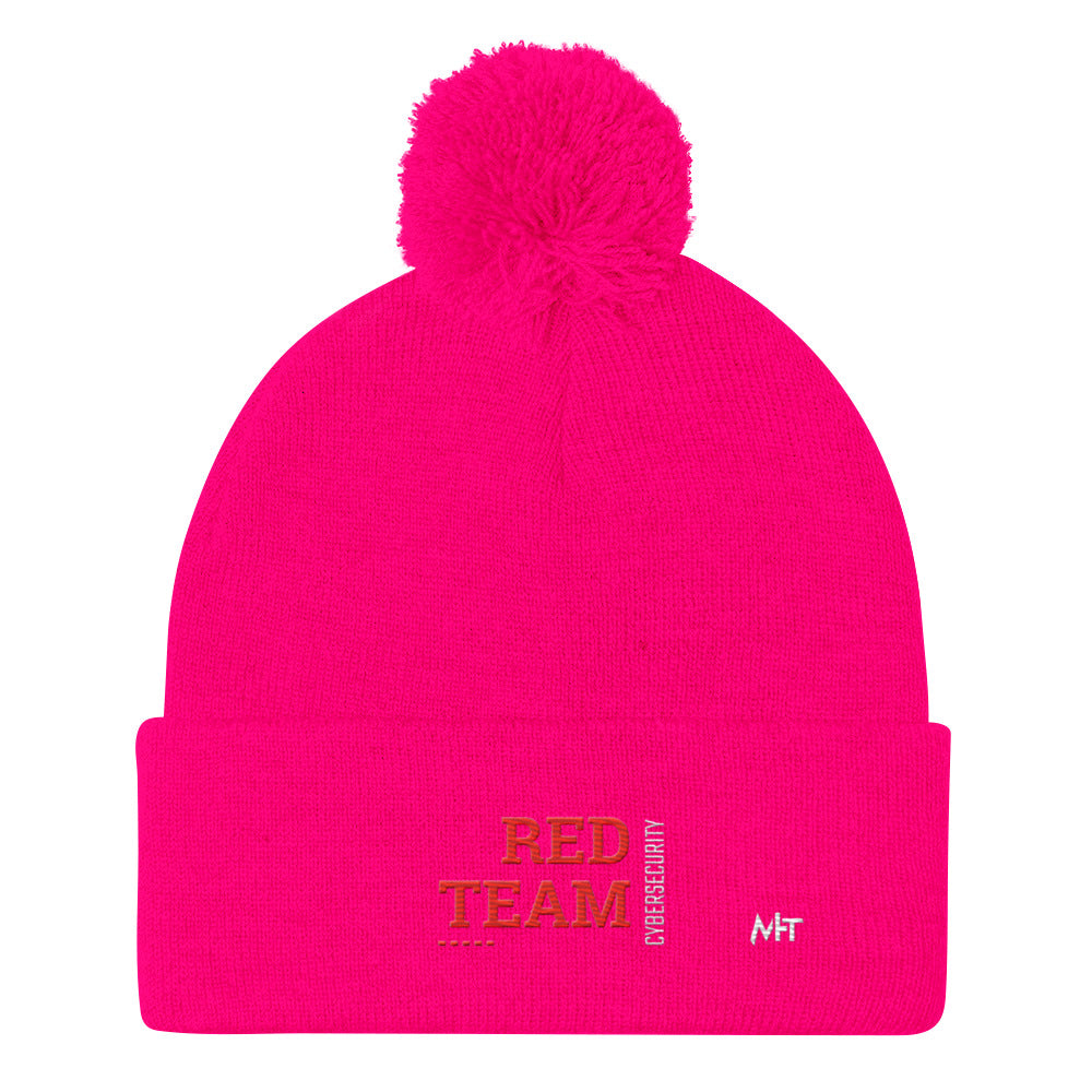 Cyber Security Red Team V12 - Pom-Pom Beanie by DarkByteGear