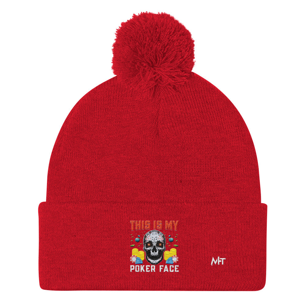 This is My Poker Face - Pom-Pom Beanie by DarkByteGear
