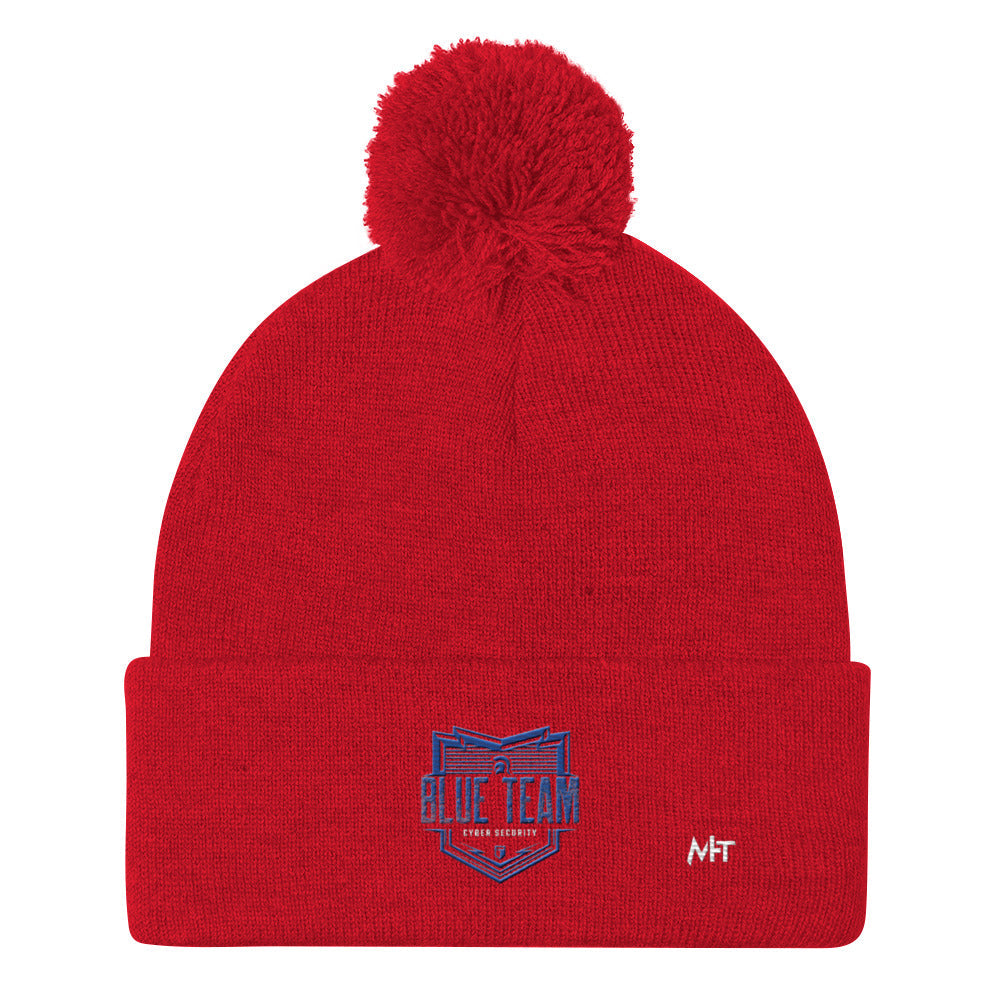Cyber Security Blue Team V13 - Pom-Pom Beanie by DarkByteGear