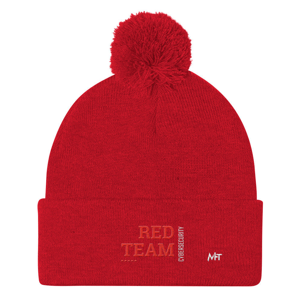 Cyber Security Red Team V12 - Pom-Pom Beanie by DarkByteGear