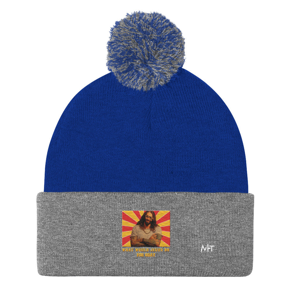 What would Jesus do for 0day v1 - Pom-Pom Beanie by DarkByteGear