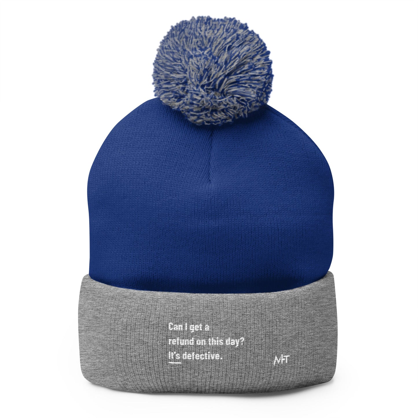 Can I Get a Refund on this Day? It's Defective - Pom-Pom Beanie by DarkByteGear