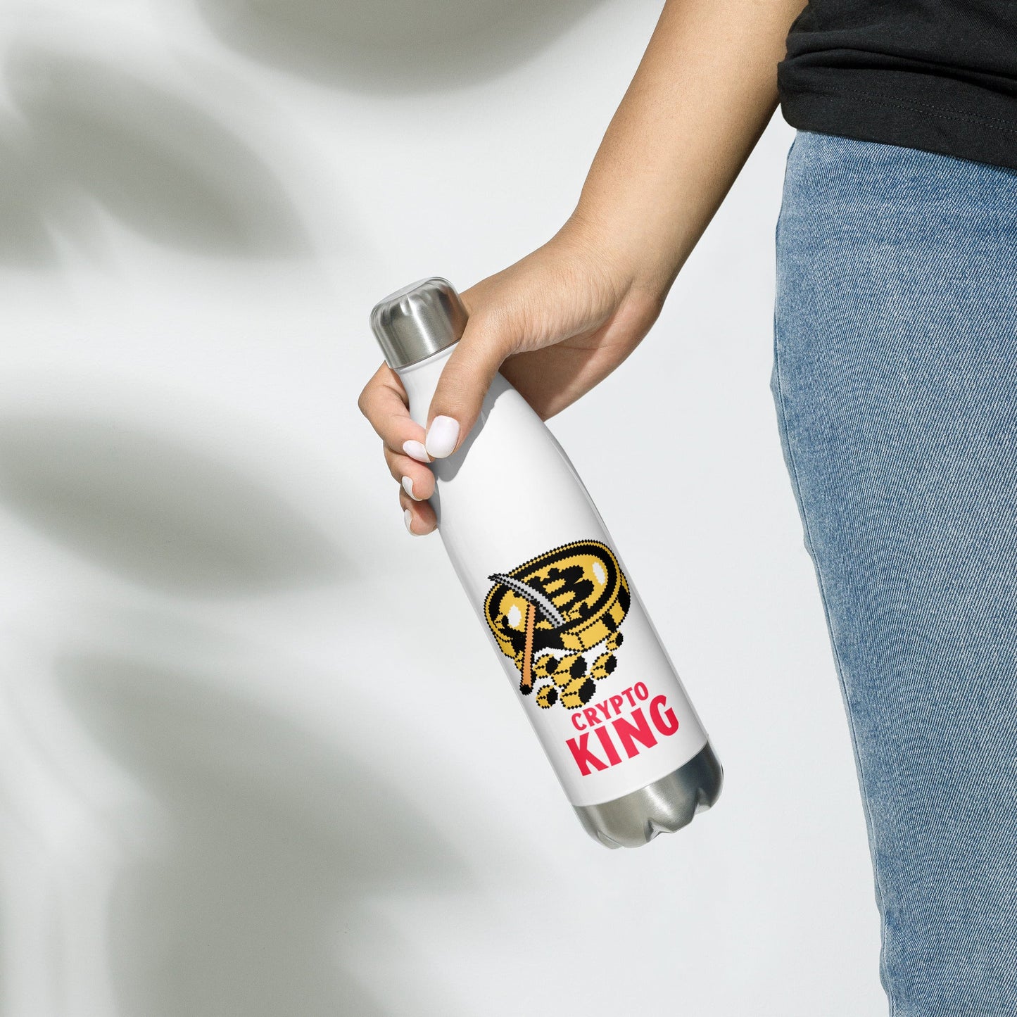 Crypto King - Stainless Steel Water Bottle by DarkByteGear