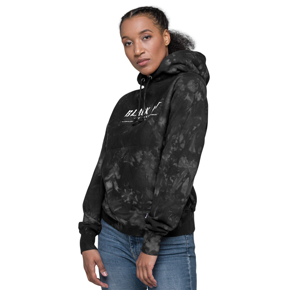 Black Hat Hacker V2 - Unisex Champion tie-dye hoodie by DarkByteGear