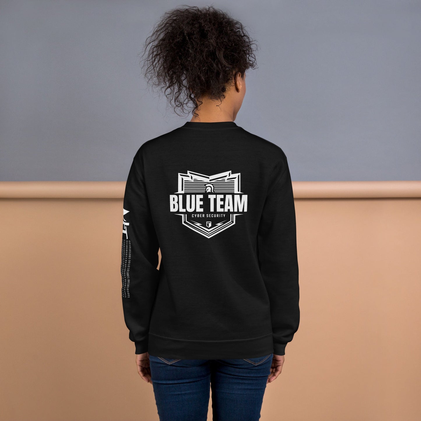 Cyber Security Blue Team V1 - Unisex Sweatshirt ( Back Print ) by DarkByteGear